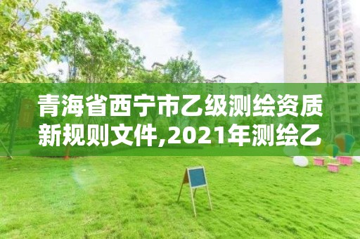 青海省西宁市乙级测绘资质新规则文件,2021年测绘乙级资质。