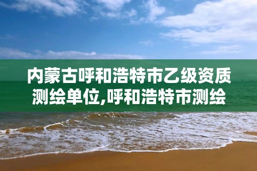 内蒙古呼和浩特市乙级资质测绘单位,呼和浩特市测绘局地址