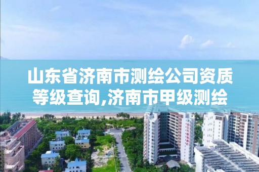 山东省济南市测绘公司资质等级查询,济南市甲级测绘资质单位