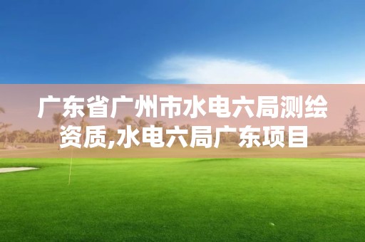 广东省广州市水电六局测绘资质,水电六局广东项目