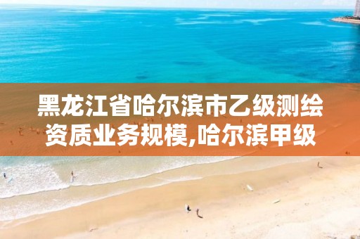 黑龙江省哈尔滨市乙级测绘资质业务规模,哈尔滨甲级测绘公司