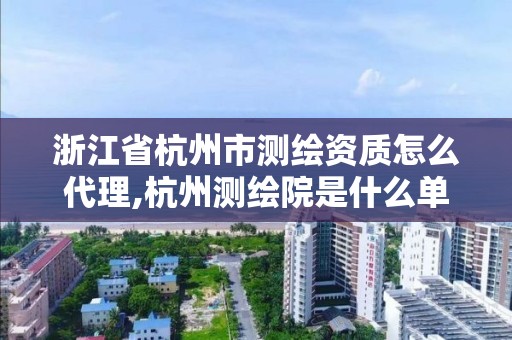 浙江省杭州市测绘资质怎么代理,杭州测绘院是什么单位