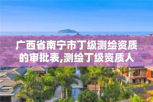 广西省南宁市丁级测绘资质的审批表,测绘丁级资质人员条件。