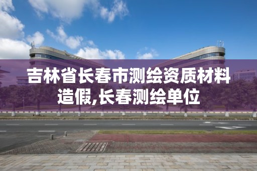 吉林省长春市测绘资质材料造假,长春测绘单位