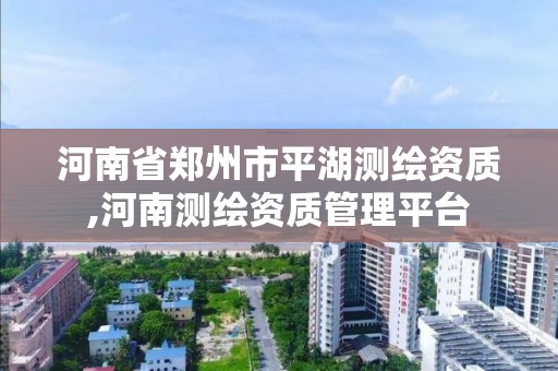 河南省郑州市平湖测绘资质,河南测绘资质管理平台