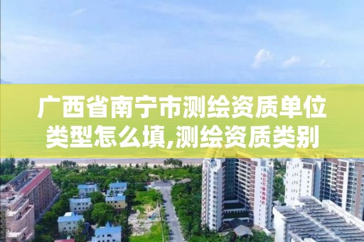 广西省南宁市测绘资质单位类型怎么填,测绘资质类别是什么