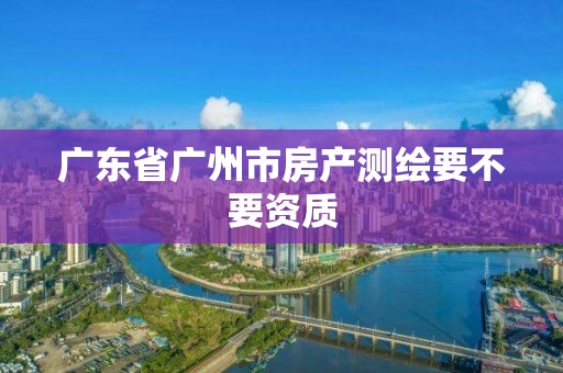 广东省广州市房产测绘要不要资质