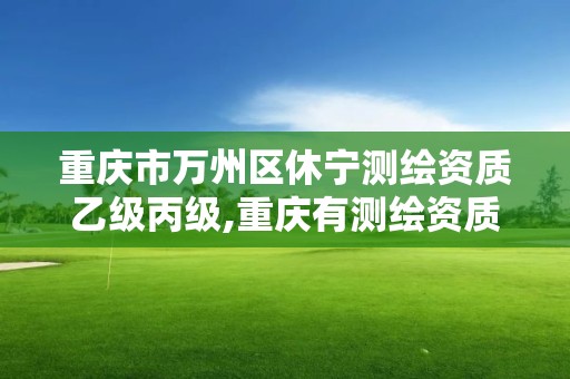 重庆市万州区休宁测绘资质乙级丙级,重庆有测绘资质测绘公司大全