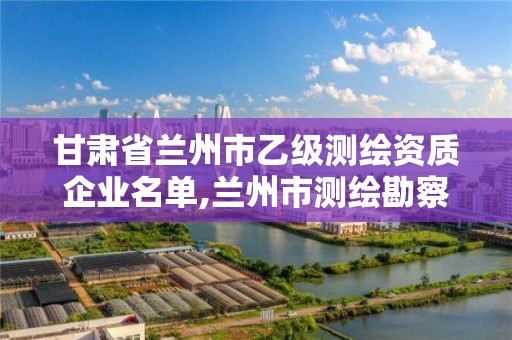 甘肃省兰州市乙级测绘资质企业名单,兰州市测绘勘察研究院