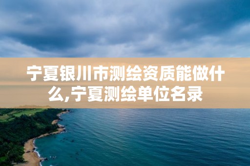 宁夏银川市测绘资质能做什么,宁夏测绘单位名录