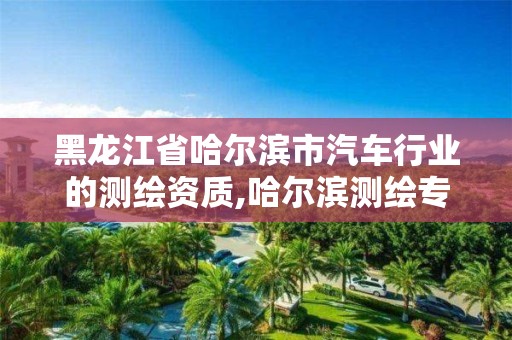 黑龙江省哈尔滨市汽车行业的测绘资质,哈尔滨测绘专科学校。