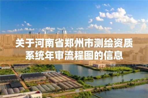 关于河南省郑州市测绘资质系统年审流程图的信息