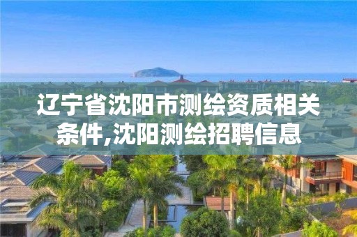 辽宁省沈阳市测绘资质相关条件,沈阳测绘招聘信息