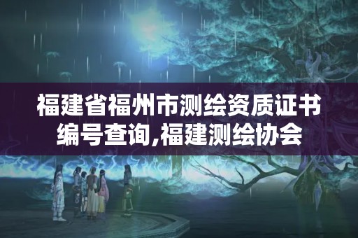 福建省福州市测绘资质证书编号查询,福建测绘协会