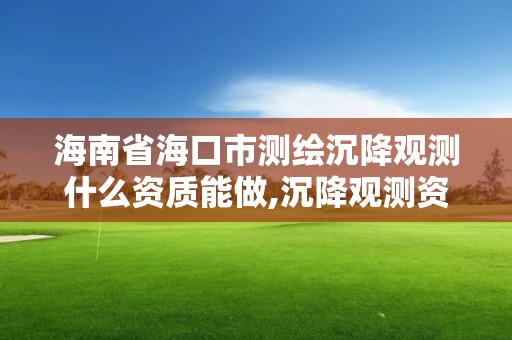 海南省海口市测绘沉降观测什么资质能做,沉降观测资质要求