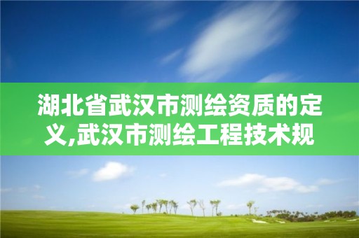 湖北省武汉市测绘资质的定义,武汉市测绘工程技术规定