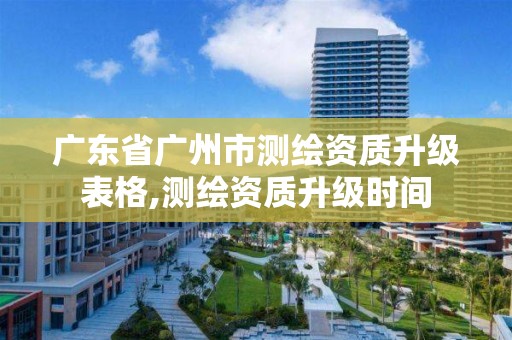 广东省广州市测绘资质升级表格,测绘资质升级时间