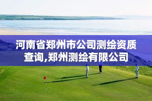 河南省郑州市公司测绘资质查询,郑州测绘有限公司