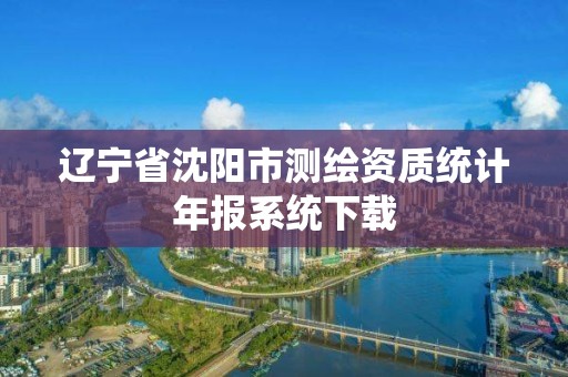 辽宁省沈阳市测绘资质统计年报系统下载