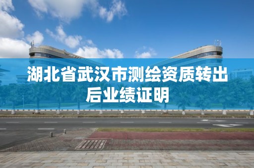 湖北省武汉市测绘资质转出后业绩证明