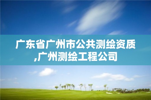 广东省广州市公共测绘资质,广州测绘工程公司