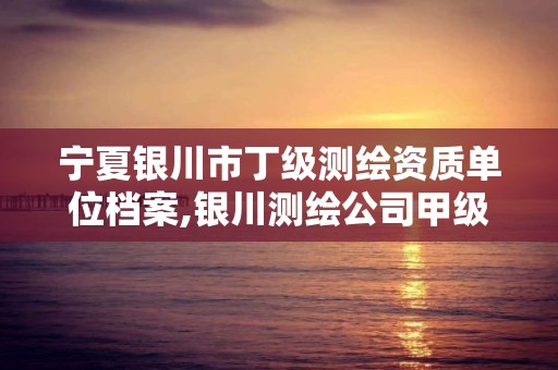 宁夏银川市丁级测绘资质单位档案,银川测绘公司甲级