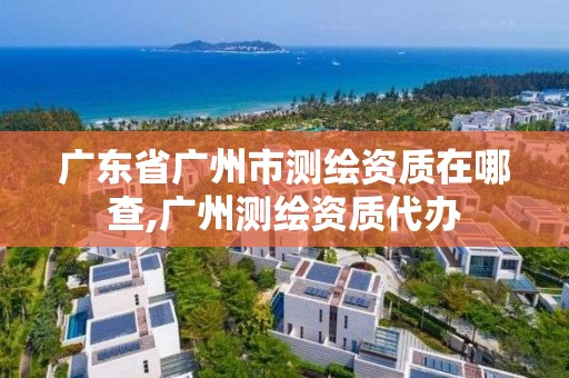 广东省广州市测绘资质在哪查,广州测绘资质代办