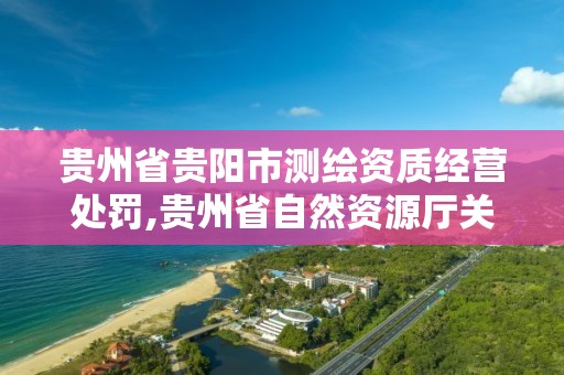 贵州省贵阳市测绘资质经营处罚,贵州省自然资源厅关于测绘资质延长