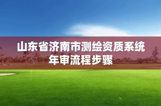 山东省济南市测绘资质系统年审流程步骤