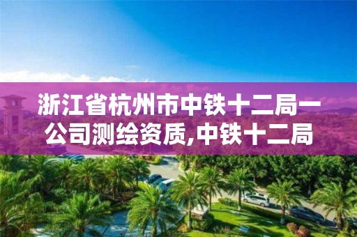 浙江省杭州市中铁十二局一公司测绘资质,中铁十二局勘测设计院怎么样。