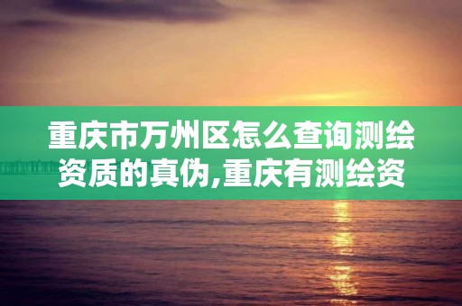 重庆市万州区怎么查询测绘资质的真伪,重庆有测绘资质测绘公司大全。