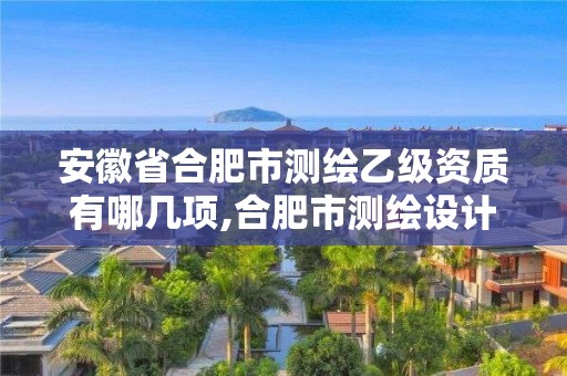 安徽省合肥市测绘乙级资质有哪几项,合肥市测绘设计院