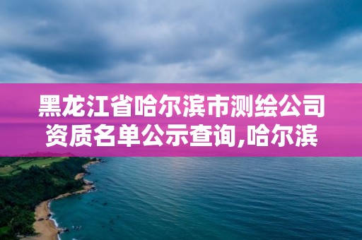 黑龙江省哈尔滨市测绘公司资质名单公示查询,哈尔滨测绘局是干什么的。