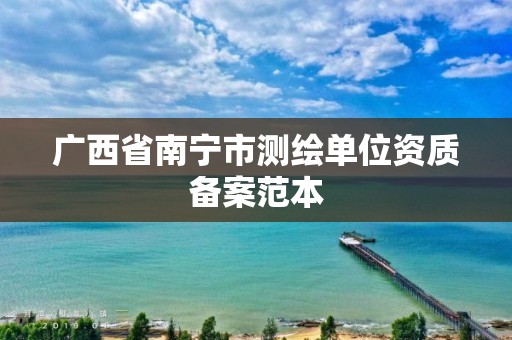 广西省南宁市测绘单位资质备案范本