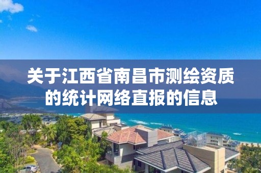 关于江西省南昌市测绘资质的统计网络直报的信息