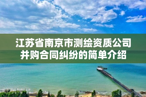 江苏省南京市测绘资质公司并购合同纠纷的简单介绍