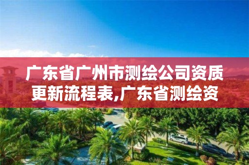 广东省广州市测绘公司资质更新流程表,广东省测绘资质办理流程。