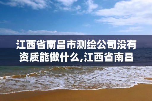 江西省南昌市测绘公司没有资质能做什么,江西省南昌市测绘公司没有资质能做什么生意。