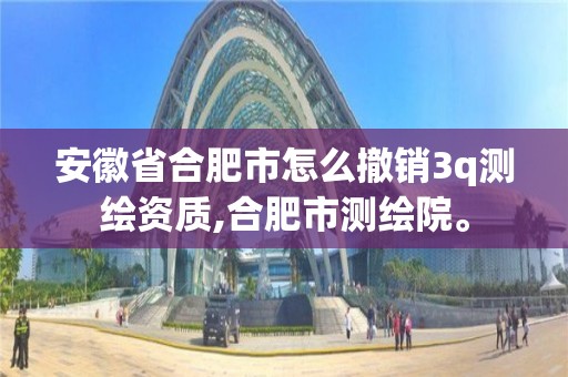 安徽省合肥市怎么撤销3q测绘资质,合肥市测绘院。