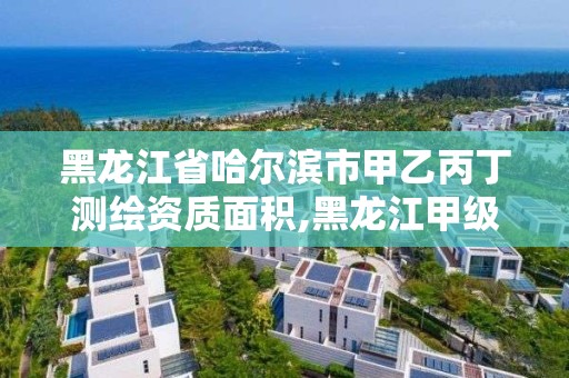 黑龙江省哈尔滨市甲乙丙丁测绘资质面积,黑龙江甲级测绘公司。