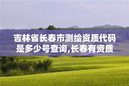 吉林省长春市测绘资质代码是多少号查询,长春有资质房屋测绘公司电话。