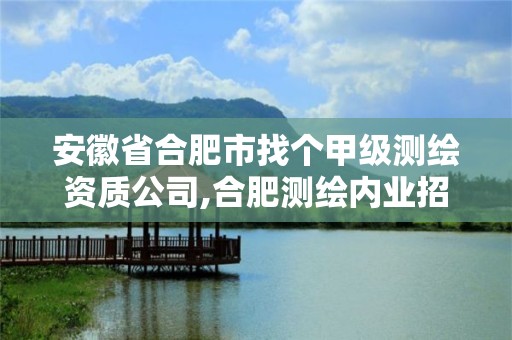 安徽省合肥市找个甲级测绘资质公司,合肥测绘内业招聘。