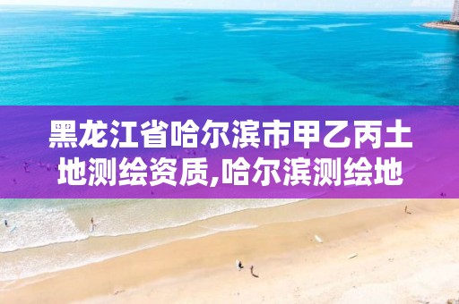 黑龙江省哈尔滨市甲乙丙土地测绘资质,哈尔滨测绘地理信息局。