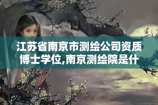 江苏省南京市测绘公司资质博士学位,南京测绘院是什么编制。