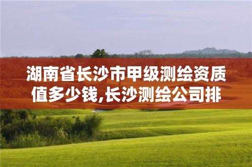 湖南省长沙市甲级测绘资质值多少钱,长沙测绘公司排名。