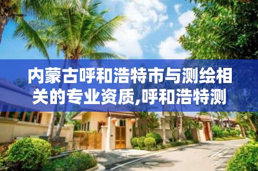 内蒙古呼和浩特市与测绘相关的专业资质,呼和浩特测绘院。