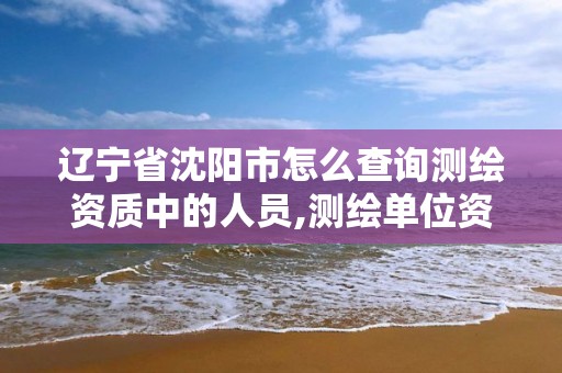 辽宁省沈阳市怎么查询测绘资质中的人员,测绘单位资质查询。