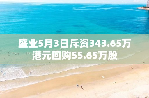 盛业5月3日斥资343.65万港元回购55.65万股