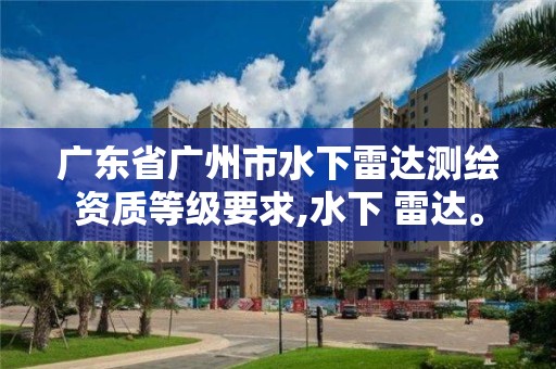 广东省广州市水下雷达测绘资质等级要求,水下 雷达。