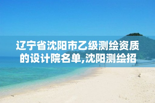 辽宁省沈阳市乙级测绘资质的设计院名单,沈阳测绘招聘信息。